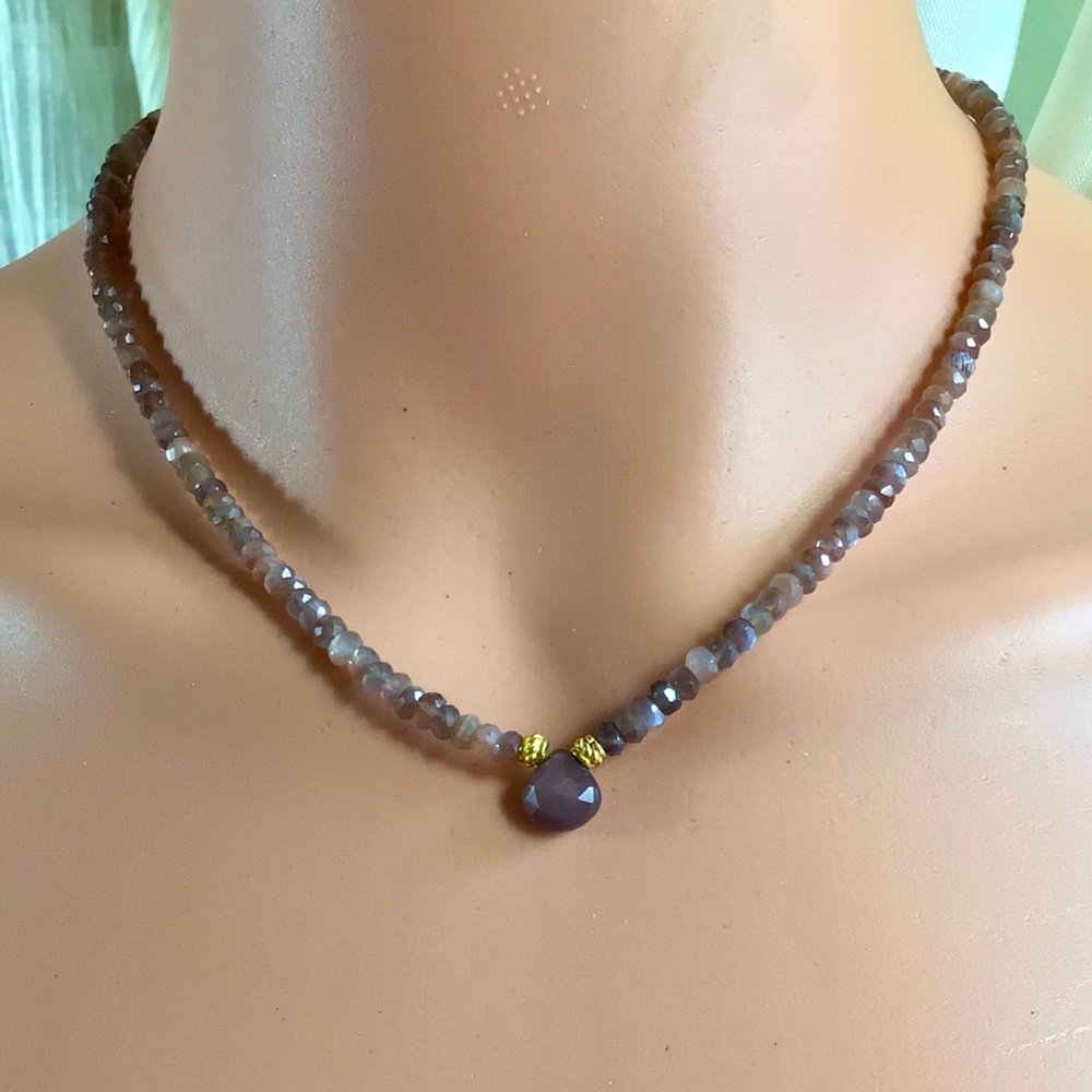 Chocolate Moonstone Necklace